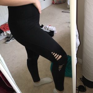 Steve Madden high waist black cutout leggings
